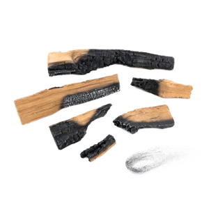 Rock Ceramic Logs & Glowing Fibres